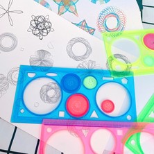 Hongliang Shop C Rastgele Renkler Tasarım Stili 1 Paket Çocuklar Için Bulmaca Renkli Çizim Cetvel Seti Çizim Aracı Spirograph Kendi Tasarım Aracı Yaratıcı Desen Araçları Kırtasiye (Yurt Dışından)