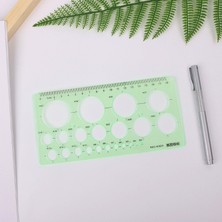 Hongliang Shop NO.4302 Tarzı Yeşil Plastik Daireler Geometrik Şablon Cetvel Şablon Ölçüm Aracı Öğrenciler Için (Yurt Dışından)