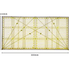 Hongliang Shop C 15X30CM Tarzı Akrilik Patchwork Cetvel Çift Renk Kesici Dikiş Ölçme Aracı - Çizim Cetveli (Yurt Dışından)