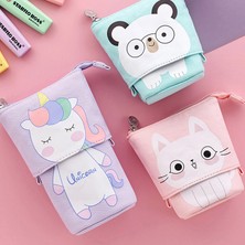 Hongliang Shop Domuz Stili Kızlar ve Erkekler Için Sevimli Kedi Okul Kalem Kutusu Kanvas Kalemlik Kawaii Unicorn Kalem Kutusu Kalemler Kutusu Tutucu Kırtasiye Malzemesi (Yurt Dışından)