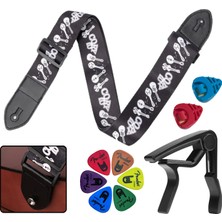 Midex SR-11GT-PAK Desenli Gitar Omuz Askısı Metal Capo