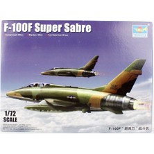 Trumpeter 01650 1/72 F-100F Super Sabre Savaş Uçağı Demonte Plastik Maketi