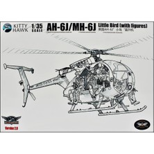 Kitty Hawk 50004 1/35 Ölçek, AH-6J/MH-6J (Little Bird), 6xResin Figürlü, Askeri Helikopter, Plastik Model kiti