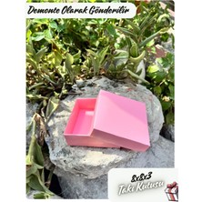 Fatih Kutu 8X8X3 - Pembe Renk Süngerli Takı Kutusu [demonte 25 Adet]