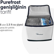 PUREFROST PF15 CAMP Elektriksiz&Buzsuz Katlanabilir Soğutucu Buzluk Termos Termal Piknik Çantası/6 Adet Thermo-pure® Jel Paket ile