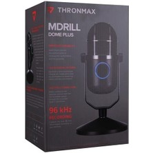 Thronmax M3PLUS Mdrıll Dome Plus Siyah USB 96KHZ 24BIT Hd 2tip Kayıt 3,5mm Ses Kontrol Ledli Mikrofon