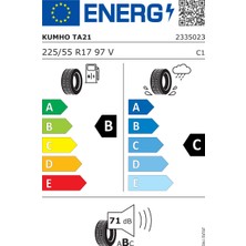 Kumho 225/55 R17 97V Solus Ta21 Oto Yaz Lastiği (Üretim Yılı: 2024)