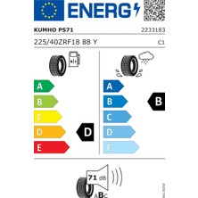Kumho 225/40 R18 88Y (Xrp) (Rft) Ecsta Ps71 Oto Yaz Lastiği (Üretim Yılı: 2024)