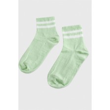 Hg.Aksesuar Çizgili Kolej Çorap