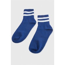 Hg.Aksesuar Çizgili Kolej Çorap