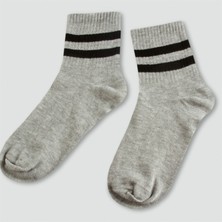 Hg.Aksesuar Çizgili Kolej Çorap