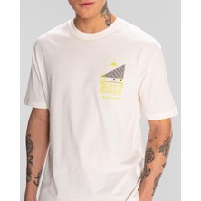 Kappa Authentic Spacetime T-Shirt Erkek Beyaz Regular Fit Tişört