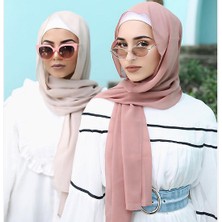 İkora Scarf Şifon Şal Düz Renk