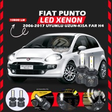 Furens Fiat Punto 2006-2017 Uzun - Kısa Far Uyumlu Şimşek Etkili Led Xenon Premium Series H4