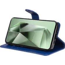 Kart Yuvası ile Samsung Galaxy S24 Fe Yüksek Kalite Deri Için Flip Case (Yurt Dışından)