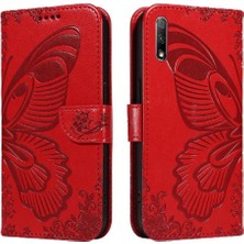 Gx Shop Onur X30 Kabartmalı Kelebek Ayrılabilir El Kayışı ile Yüksek Flip Case (Yurt Dışından)