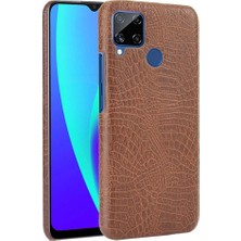 Manyi Mall Realme C15 Anti Scratch Klasik Timsah Moda Için Şık Klasik Durumda (Yurt Dışından)