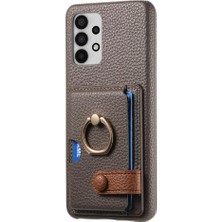 Manyi Mall Samsung Galaxy A32 5g Premium Dokulu Deri Kart Yuvaları Halka (Yurt Dışından)