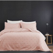 Evlen Home Collection Ash Pike Takımı ( Yatak Örtüsü ) Seti Çift Kişilik Pamuklu 3 Parça Yumuşak Günlük