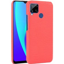 Realme C15 Anti Scratch Klasik Timsah Moda Için Şık Klasik Durumda (Yurt Dışından)