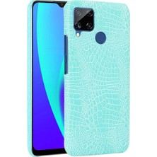 Realme C15 Anti Scratch Klasik Timsah Moda Için Şık Klasik Durumda (Yurt Dışından)