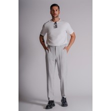 Braccas Erkek Yandan Cepli Klasik Bel Regular Fit Chino Pantolon Gri