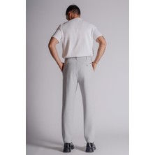 Braccas Erkek Yandan Cepli Klasik Bel Regular Fit Chino Pantolon Gri
