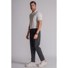 Braccas Erkek Yandan Cepli Beli Lastikli Relaxed Fit Jogger Pantolon Siyah