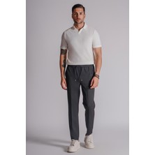 Braccas Erkek Yandan Cepli Beli Lastikli Relaxed Fit Jogger Pantolon Siyah