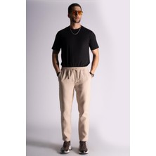 Home Store Pamuk Comfort Fit Jogger Bel Pantolon  Bej