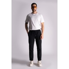 Braccas Pamuk Comfort Fit Jogger Bel Pantolon  Siyah