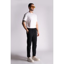 Braccas Pamuk Comfort Fit Jogger Bel Pantolon  Siyah