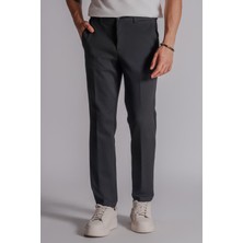 Braccas Erkek Yandan Cepli Beli Lastikli Slim Fit Chino Pantolon Siyah