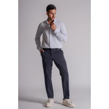Braccas Erkek Yandan Cepli Beli Ribanalı Slim Fit Chino Pantolon Lacivert
