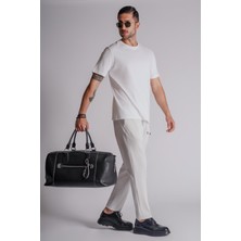 Braccas Erkek Yandan Cepli Beli Lastikli Slim Fit Chino Pantolon Açık Gri