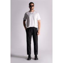 Braccas Slim Fit Jogger Bel Pantolon  Siyah