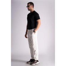 Braccas Slim Fit Jogger Bel Pantolon  Ekru