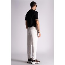 Braccas Slim Fit Jogger Bel Pantolon  Ekru