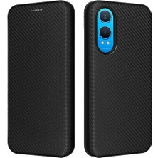 YH Market Oneplus Nord Ce4 Lite Kart Ekleme Manyetik Karbon Fiber Için Flip Case (Yurt Dışından)