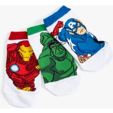 Koton 3'lü Marvel Baskılı Çorap Seti Lisanslı