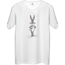 Çakılap Bugs Bunny Baskılı Tişört Unisex, Premium Kalite (Rgl-Çf)