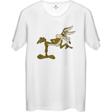 Çakılap Wile E Coyote Baskılı Tişört Unisex, Premium Kalite (Rgl-Çf)