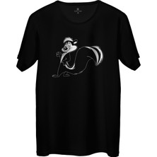 Çakılap Pepe Le Pew Baskılı Tişört Unisex, Premium Kalite (Rgl-Çf)