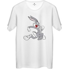 Çakılap Bugs Bunny Baskılı Tişört Unisex, Premium Kalite (Rgl-Çf)