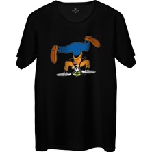 Çakılap Goofy Baskılı Tişört Unisex, Premium Kalite (Rgl-Çf)