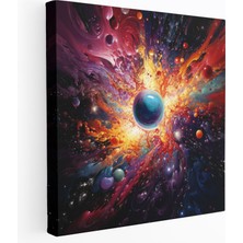 Painted Anarchy Kozmik Yıldız Haritası Kanvas Tablo - Yıldız Haritası, Yıldız Haritası, Kozmik Sanat, Canlı Renkler, 30X30