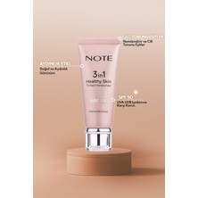 Note 3 in 1 Healthy Skin Tinted Moisturizer 50 SPF+ Renk Ton Eşitleyici Aydınlatıcı Krem