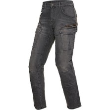 Tech90 Korumalı Dark Grey Motosiklet Pantolonu MJD5006