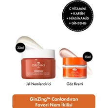 Origins C Vitamini & Niasinamid İçeren Ginzing Favori Nem İkilisi - Jel Nemlendirici 30 ml & Göz Kremi 15 ml