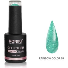 Roniki Kalıcı Oje Holografik Simli Rainbow Color 09 10ml